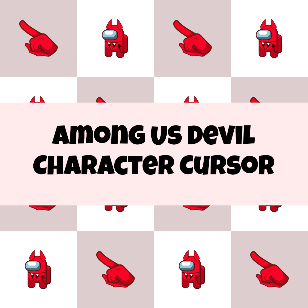 Preview Among Us Devil Character cursor custom cursor pack